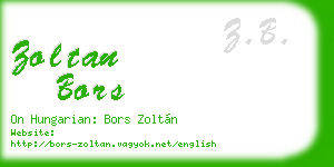 zoltan bors business card